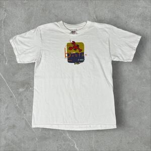 Vintage Boston 1999 Fish Crab Nature Sz Medium Anvil White Short Sleeve T-Shirt